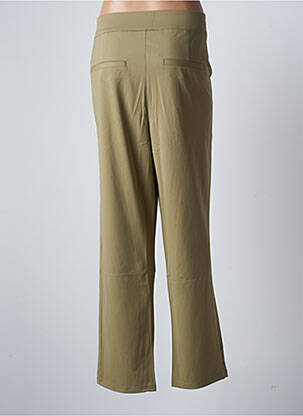 Pantalon droit fermeture zippée sous rabat avec crochet taille normale vert YEST femme