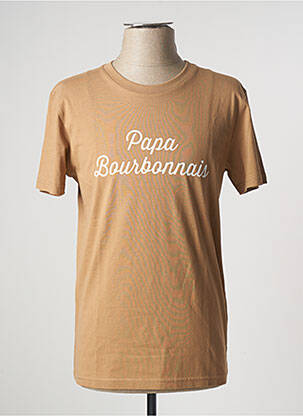 T-shirt stretch manches courtes marron SQUARE UP homme