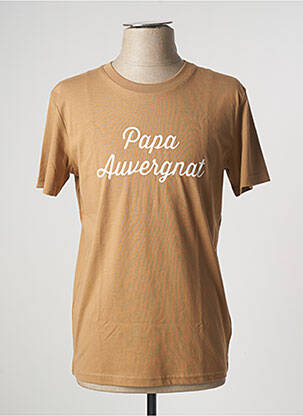 T-shirt stretch manches courtes marron SQUARE UP homme