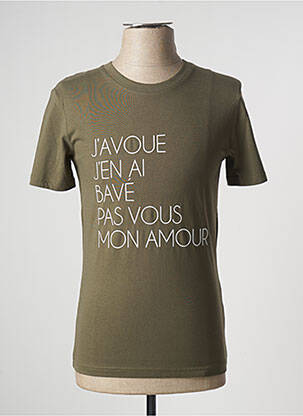 T-shirt coupe cintrée manches courtes vert SQUARE UP homme