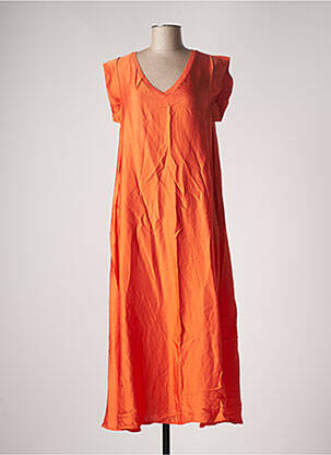 Robe longue orange PAKO LITTO pour femme
