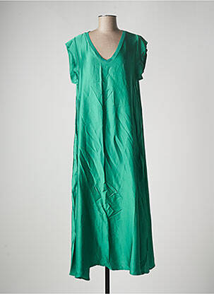 Robe longue vert PAKO LITTO pour femme
