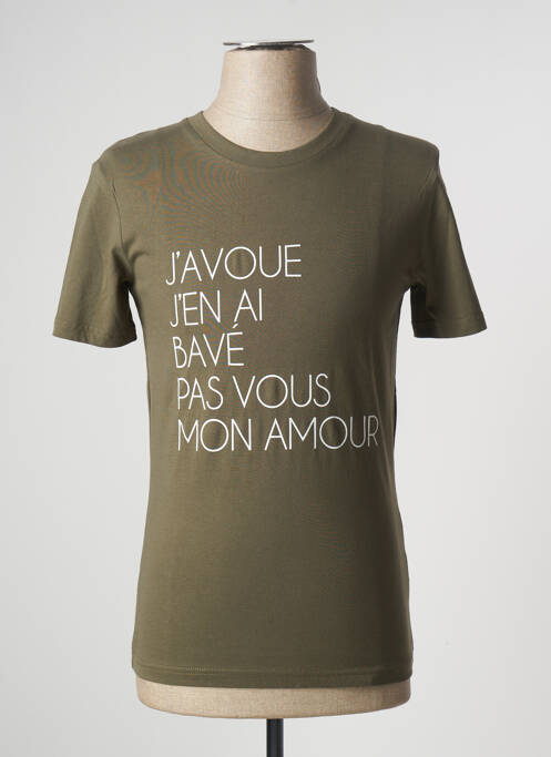 T-shirt coupe cintrée manches courtes vert SQUARE UP homme