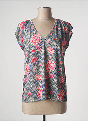 Top tissage jersey manches courtes vert LOLA ESPELETA femme