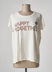 T-shirt beige HAPPY pour femme seconde vue