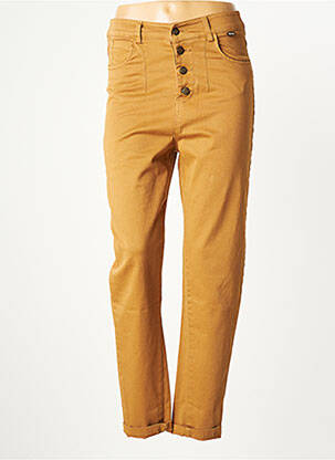 Pantalon droit taille à pinces taille haute marron PAKO LITTO femme