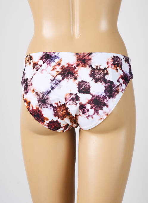 Bas de maillot de bain effet matière satinée culotte marron LIDEA femme
