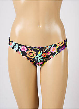 Bas de maillot de bain imprimé fleurs culotte noir ANTIGEL femme