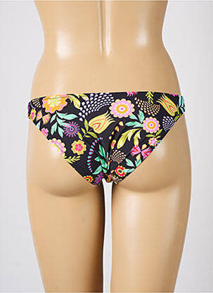Bas de maillot de bain imprimé fleurs culotte noir ANTIGEL femme