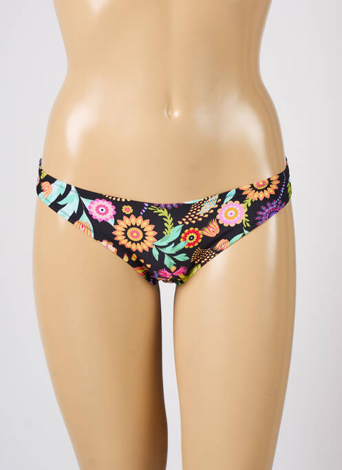 Bas de maillot de bain imprimé fleurs culotte noir ANTIGEL femme