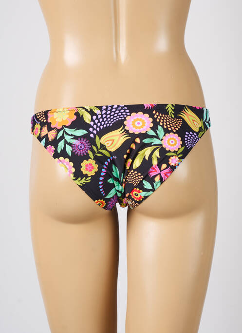 Bas de maillot de bain imprimé fleurs culotte noir ANTIGEL femme