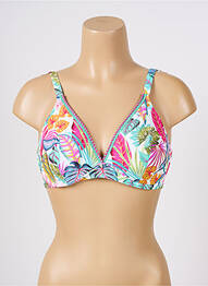 Haut de maillot de bain stretch haut soutien-gorge balconnet bleu ANTIGEL femme
