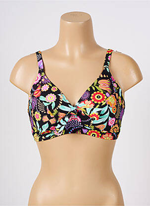 Haut de maillot de bain stretch haut soutien-gorge emboitant noir ANTIGEL femme