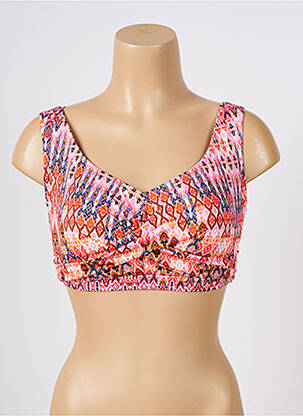 Haut de maillot de bain stretch haut soutien-gorge balconnet orange LIDEA femme