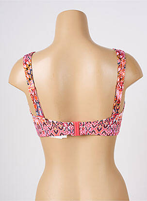 Haut de maillot de bain stretch haut soutien-gorge balconnet orange LIDEA femme