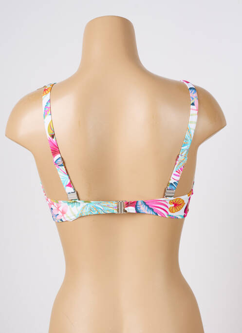 Haut de maillot de bain stretch haut soutien-gorge balconnet bleu ANTIGEL femme
