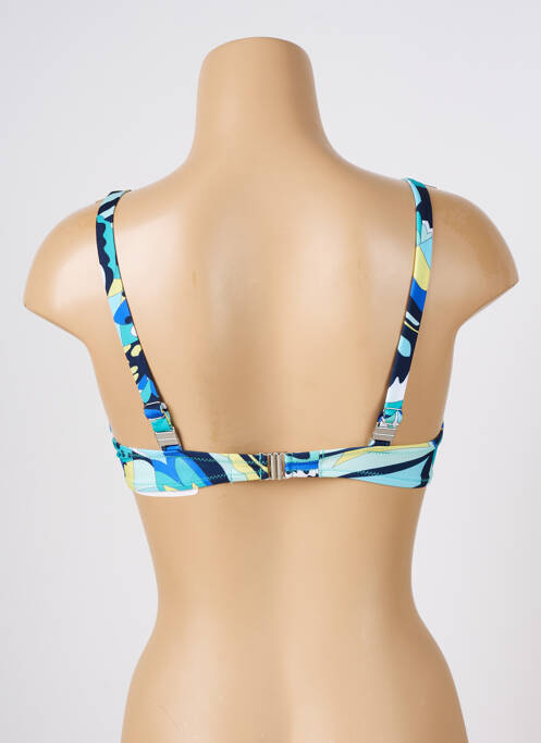 Haut de maillot de bain bretelles élastiquées ajustables haut soutien-gorge balconnet bleu ANTIGEL femme