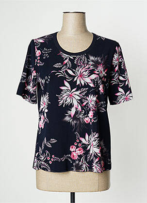 Top stretch manches courtes bleu EUGEN KLEIN femme