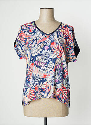Top manches courtes manches courtes bleu GRIFFON femme