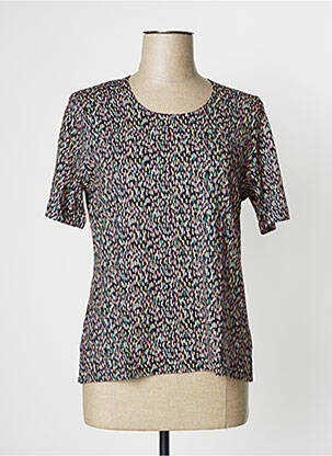 Top tissage jersey manches courtes bleu GRIFFON femme