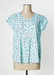 Blouse manches courtes manches courtes bleu AGATHE & LOUISE femme
