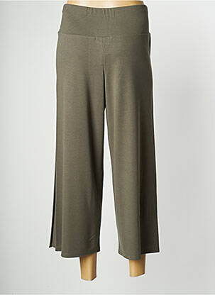 Pantalon 7/8 taille haute taille haute vert KALISSON femme