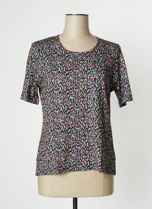Top tissage jersey manches courtes bleu GRIFFON femme