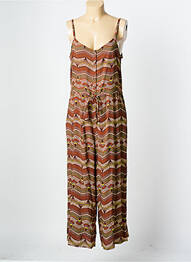 Combi-pantalon poches fines bretelles marron AGATHE & LOUISE femme