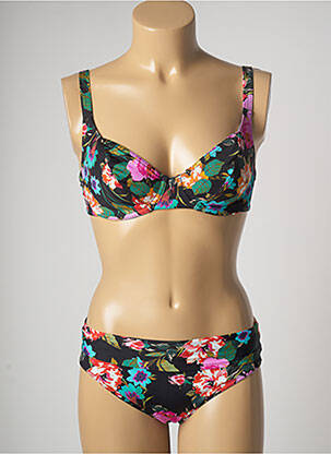 Maillot de bain 2 pièces stretch haut soutien-gorge emboitant noir LOLITA ANGELS femme