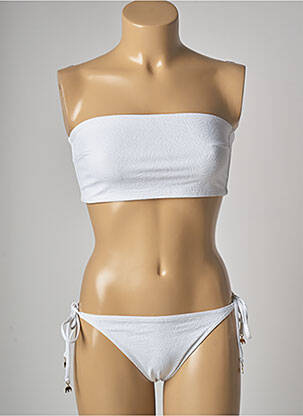 Maillot de bain 2 pièces stretch haut bandeau blanc LOLITA ANGELS femme