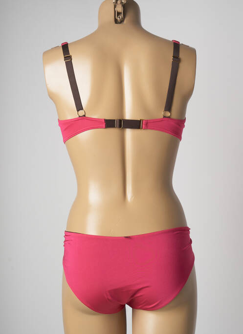Maillot de bain 2 pièces stretch haut soutien-gorge emboitant rose BLUELOBSTER femme