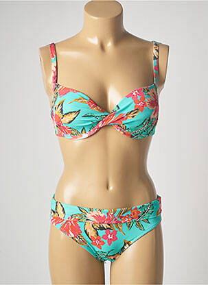 Maillot de bain 2 pièces stretch haut soutien-gorge moulé bleu LOLITA ANGELS femme