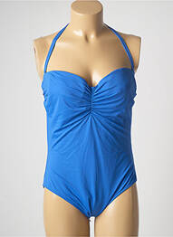 Maillot de bain 1 pièce bretelles élastiquées amovibles haut soutien-gorge moulé bleu KIWI femme