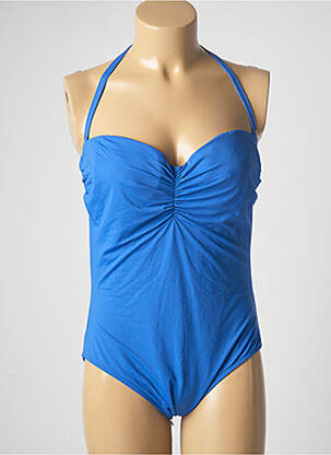 Maillot de bain 1 pièce bretelles élastiquées amovibles haut soutien-gorge moulé bleu KIWI femme