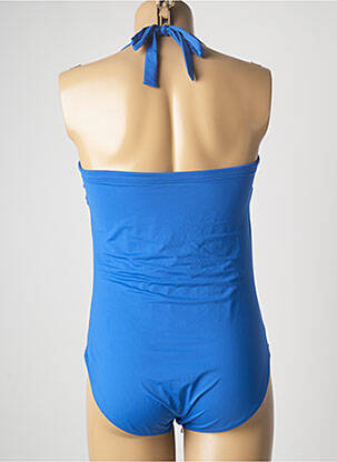 Maillot de bain 1 pièce bretelles élastiquées amovibles haut soutien-gorge moulé bleu KIWI femme