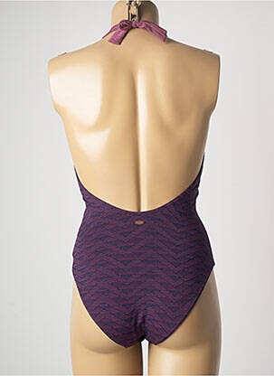 Maillot de bain 1 pièce imprimé fantaisie haut triangles violet BLUELOBSTER femme
