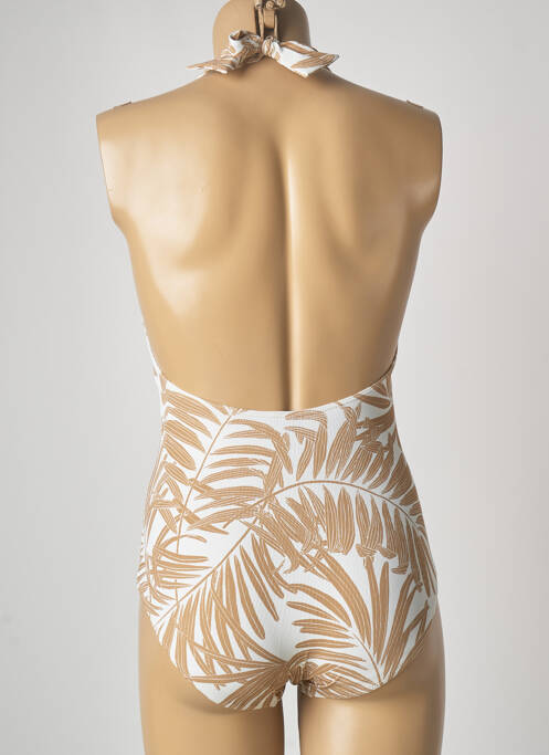 Maillot de bain 1 pièce beige KIWI pour femme