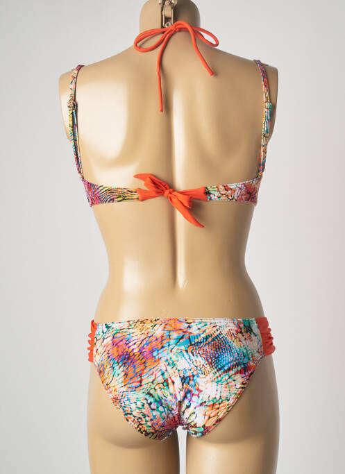Maillot de bain 2 pièces orange MISS CARAÏBES pour femme