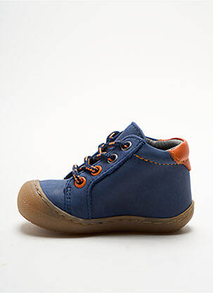 Baskets tissage satiné bout rond bleu BELLAMY garcon
