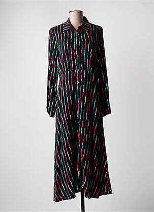 Robe mi-longue manches longues manches longues noir COMPAÑIA FANTASTICA femme