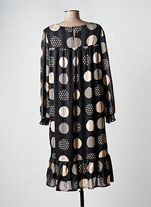 Robe mi-longue manches longues manches longues noir SIGNATURE femme
