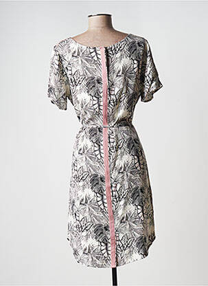 Robe mi-longue manches courtes manches courtes gris ANNA SCOTT femme