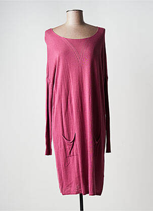 Robe pull col rond manches longues rose MES SOEURS ET MOI femme