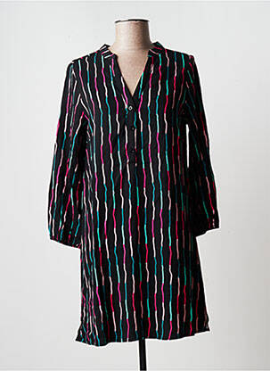 Robe courte coupe fluide manches longues noir COMPAÑIA FANTASTICA femme