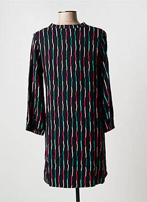 Robe courte coupe fluide manches longues noir COMPAÑIA FANTASTICA femme