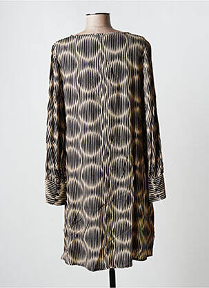 Robe mi-longue coupe fluide manches longues noir LA FEE MARABOUTEE femme