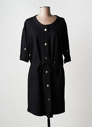 Robe mi-longue manches 3/4 manches 3/4 noir CISO femme