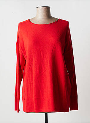 Pull coupe droite manches longues rouge SANDWICH femme