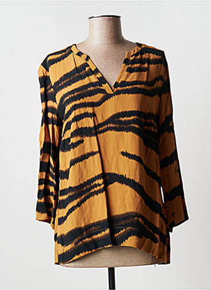 Blouse manches 3/4 manches 3/4 marron SIGNE NATURE femme