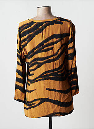 Blouse manches 3/4 manches 3/4 marron SIGNE NATURE femme